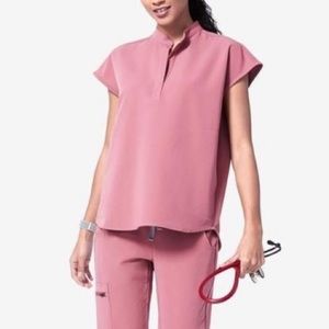 Mauve FIGS Rafaela Scrub Top